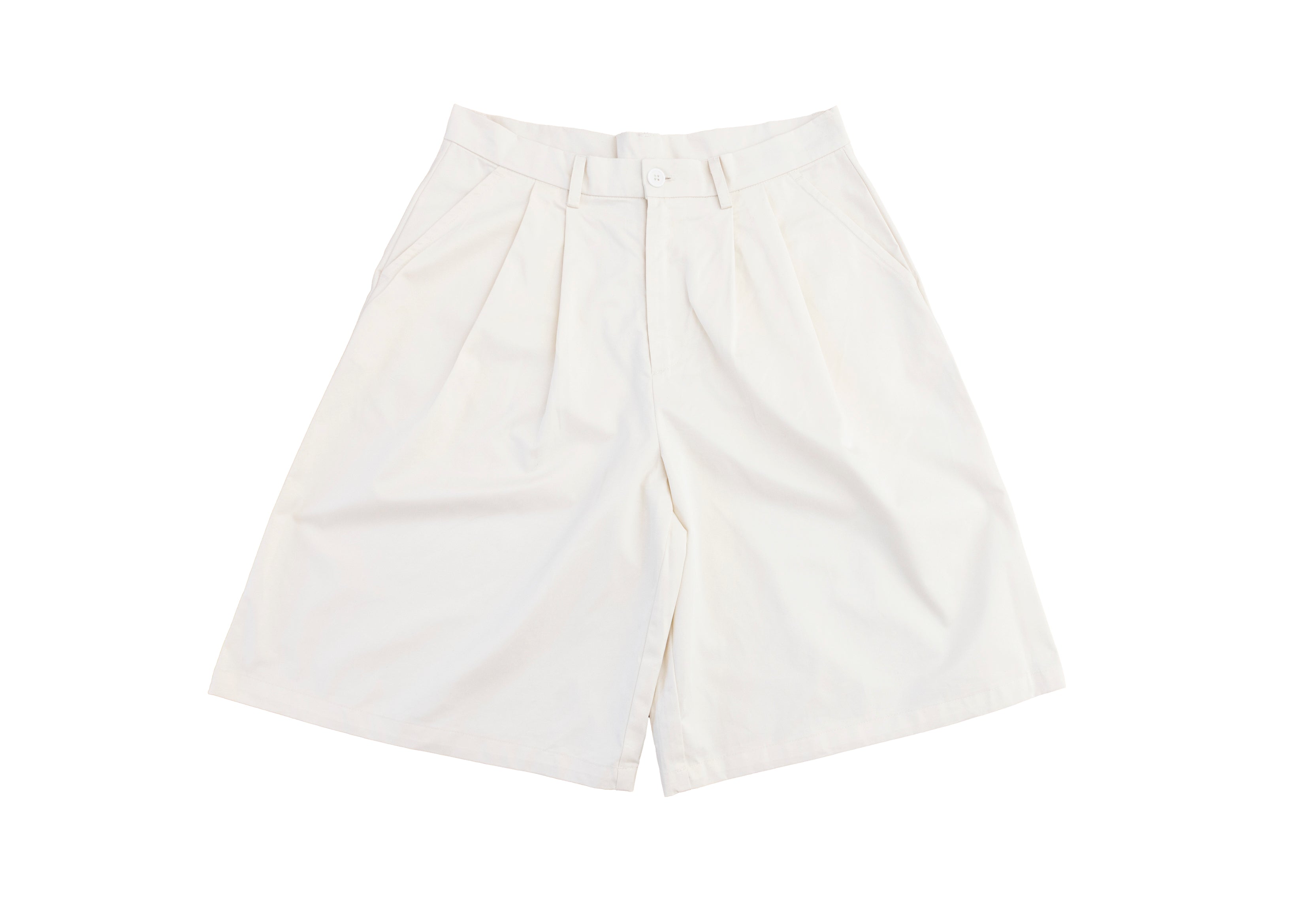 Bone Script Pleated Shorts
